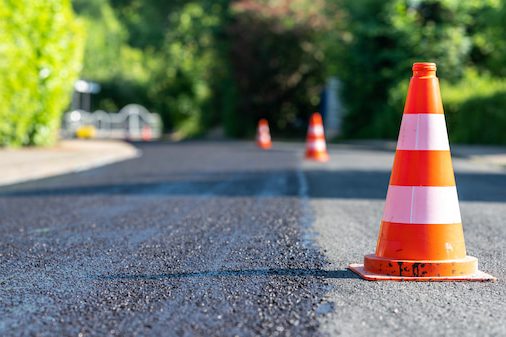 Eine Straßenbaustelle nach QSBW 4.0