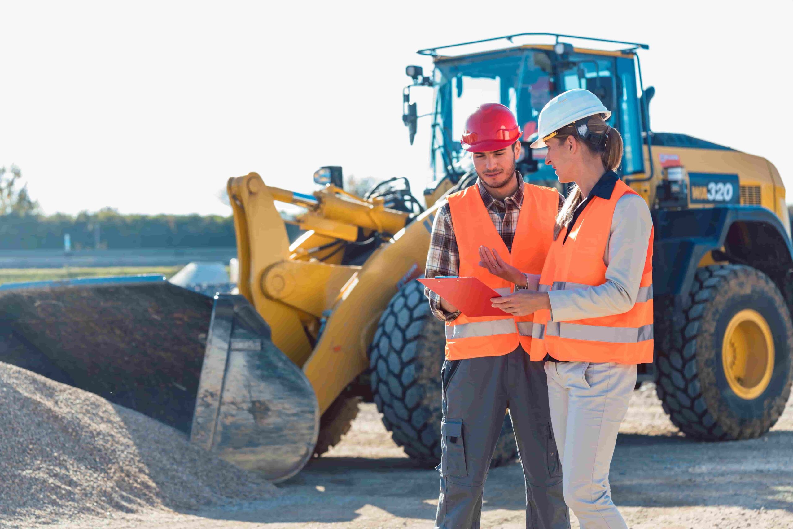 Arbeiter bei der Bauüberwachung